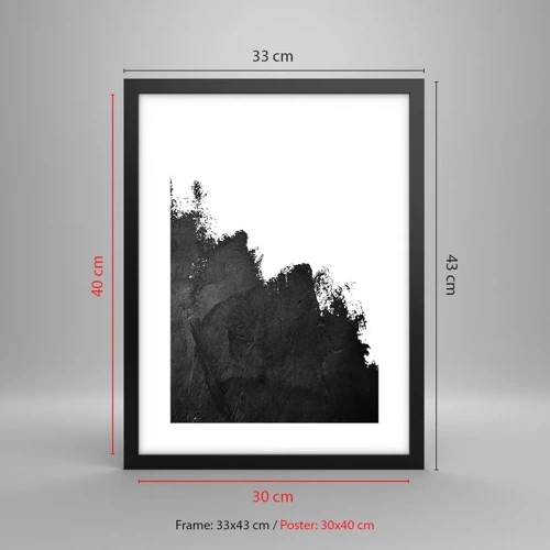 Affisch i svart ram - Element: jord - 30x40 cm