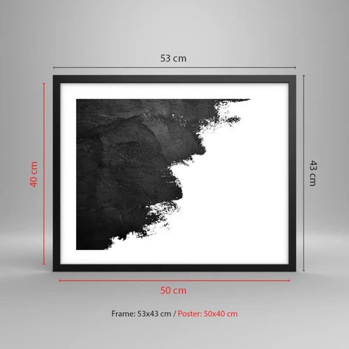 Affisch i svart ram - Element: jord - 50x40 cm
