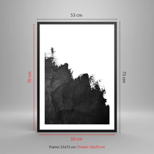 Affisch i svart ram - Element: jord - 50x70 cm