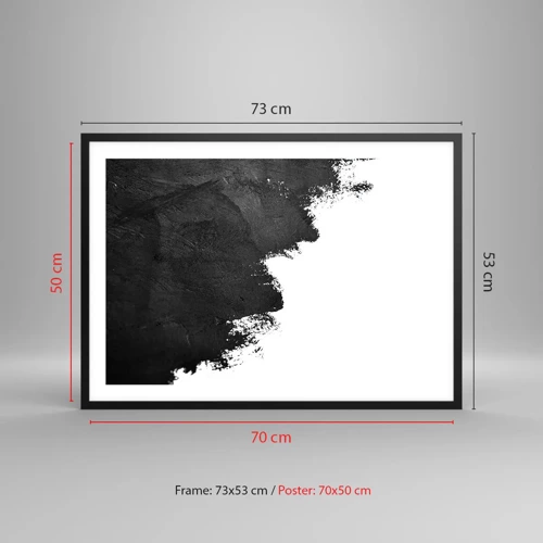 Affisch i svart ram - Element: jord - 70x50 cm