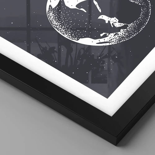 Affisch i svart ram - En kosmisk kärlekshistoria - 61x91 cm