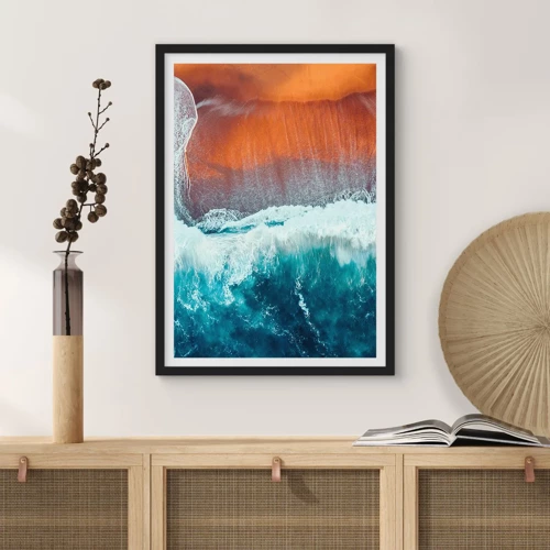 Affisch i svart ram - En touch av havet - 40x50 cm