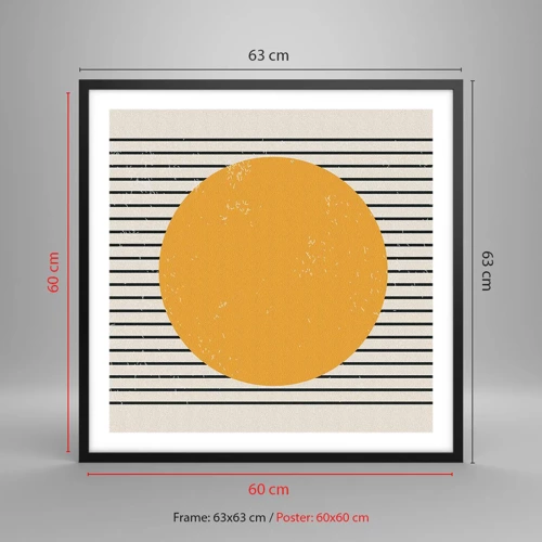Affisch i svart ram - Enkelhetens kraft - 60x60 cm