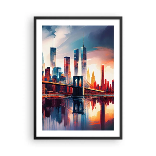 Affisch i svart ram - Fenomenala New York - 50x70 cm