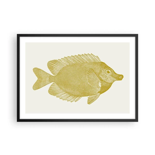 Affisch i svart ram - Fisk och det är allt - 70x50 cm