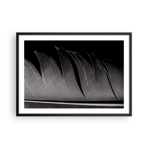 Affisch i svart ram - Fjäder - en underbar konstruktion - 70x50 cm