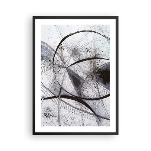 Affisch i svart ram - Futuristisk fantasi - 50x70 cm