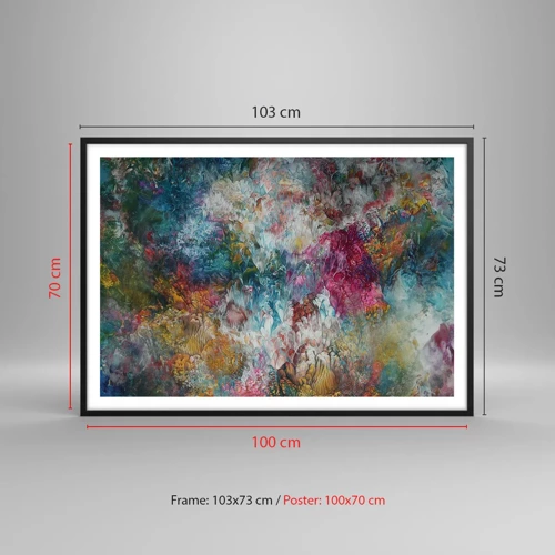 Affisch i svart ram - I full blom - 100x70 cm