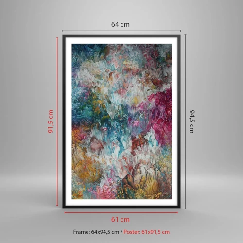 Affisch i svart ram - I full blom - 61x91 cm