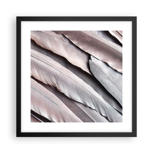 Affisch i svart ram - I rosa silver - 40x40 cm