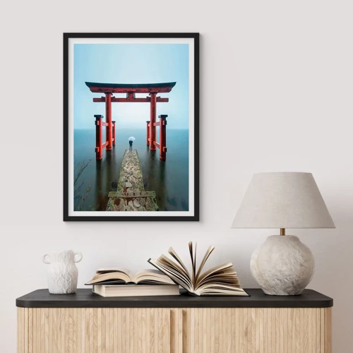 Affisch i svart ram - Japansk begrundan - 50x70 cm