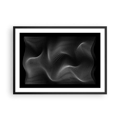 Affisch i svart ram - Ljusets dans i rymden - 70x50 cm