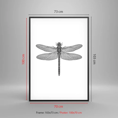 Affisch i svart ram - Precision i naturen - 70x100 cm