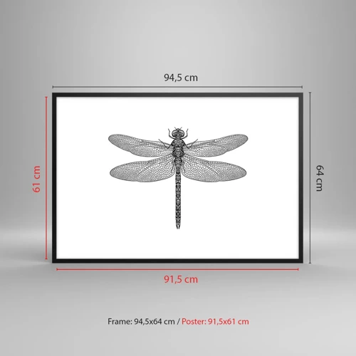 Affisch i svart ram - Precision i naturen - 91x61 cm