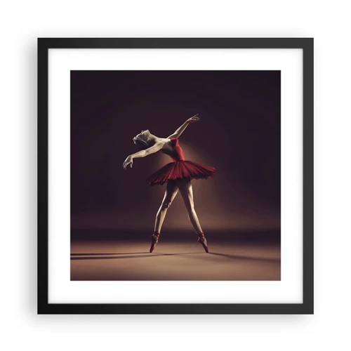 Affisch i svart ram - Prima ballerina - 40x40 cm