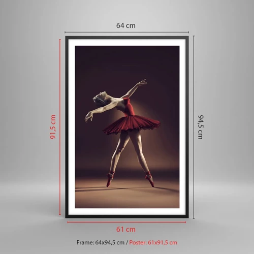 Affisch i svart ram - Prima ballerina - 61x91 cm