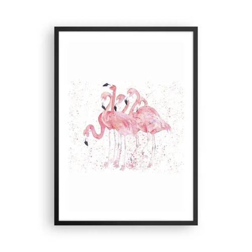 Affisch i svart ram - Rosa bandet - 50x70 cm