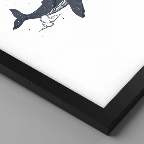 Affisch i svart ram - Rymdäventyr - 70x100 cm