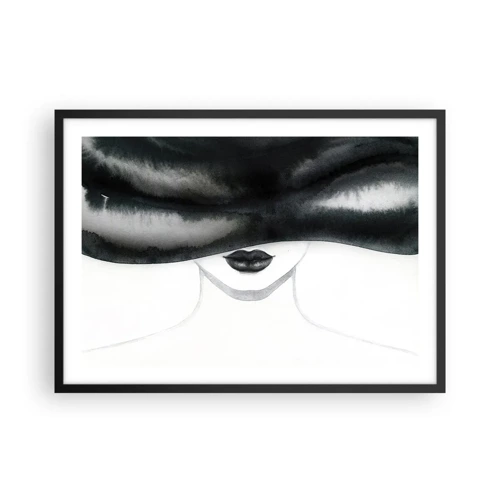 Affisch i svart ram - Sensuell hemlighet - 70x50 cm