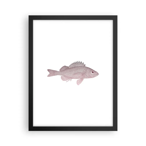 Affisch i svart ram - Storögd fisk - 30x40 cm