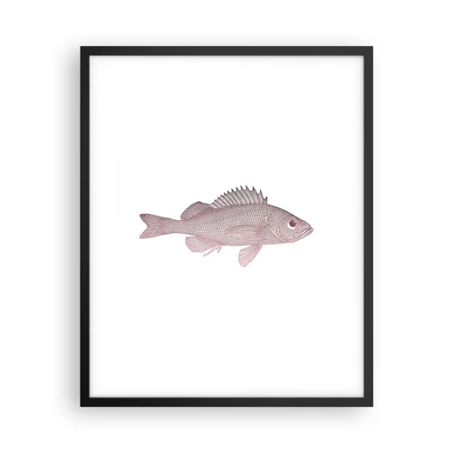 Affisch i svart ram - Storögd fisk - 40x50 cm