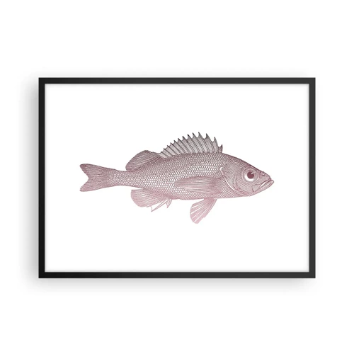 Affisch i svart ram - Storögd fisk - 70x50 cm