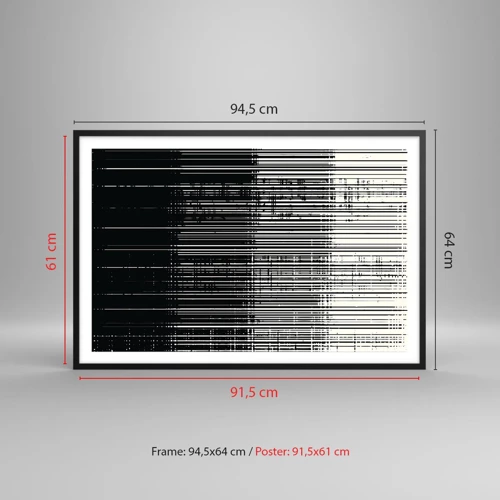 Affisch i svart ram - Vågor och vibrationer - 91x61 cm