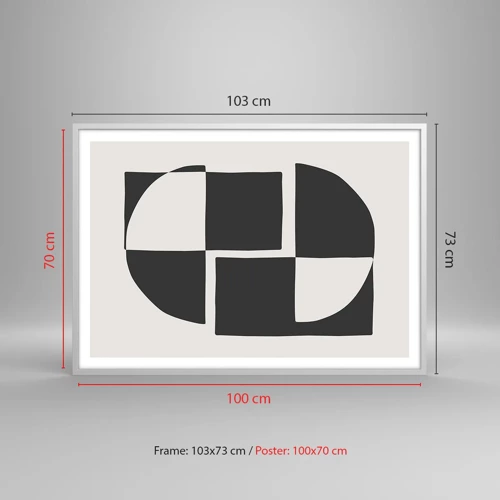 Affisch i vit ram - Antites – syntes - 100x70 cm