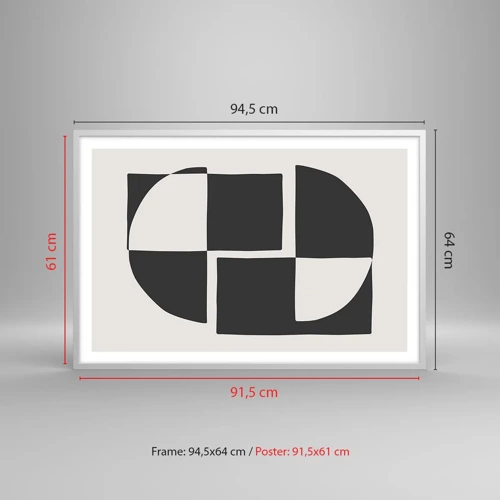 Affisch i vit ram - Antites – syntes - 91x61 cm