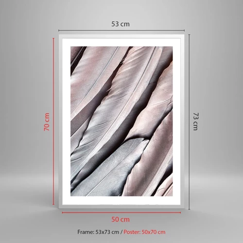 Affisch i vit ram - I rosa silver - 50x70 cm
