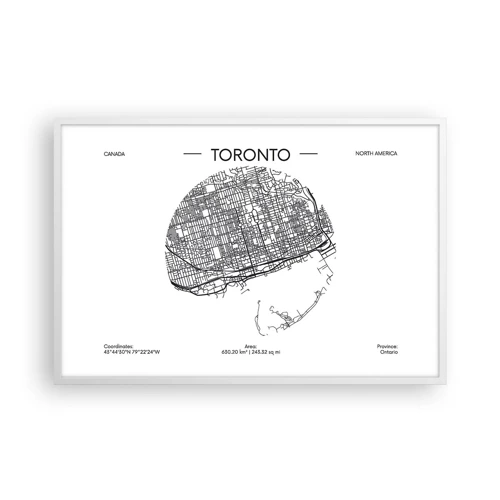 Affisch i vit ram - Torontos anatomi - 91x61 cm