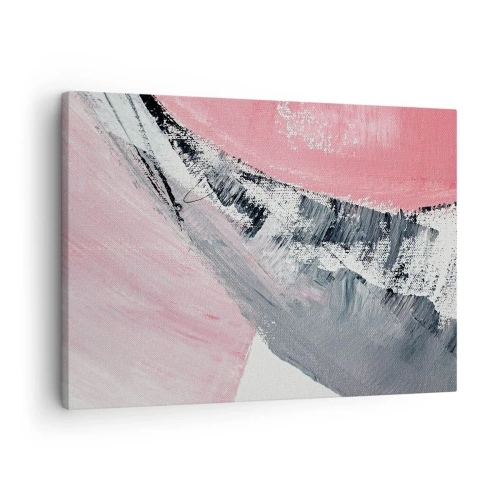 Bild på duk Arttor 70x50 cm - Anpassad komposition - Abstraktion, Konst, Pastell Färger, Modern Konst, Design, Till vardagsrum, Till sovrum, Vit, Svart, Horisontella, Duk, AA70x50-4982