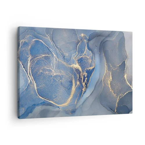 Bild på duk Arttor 70x50 cm - Gulddamm - Abstraktion, Konst, Modernt Mönster, Design, Modern Konst, Till vardagsrum, Till sovrum, Blå, Ljusgrå, Horisontella, Duk, AA70x50-5029
