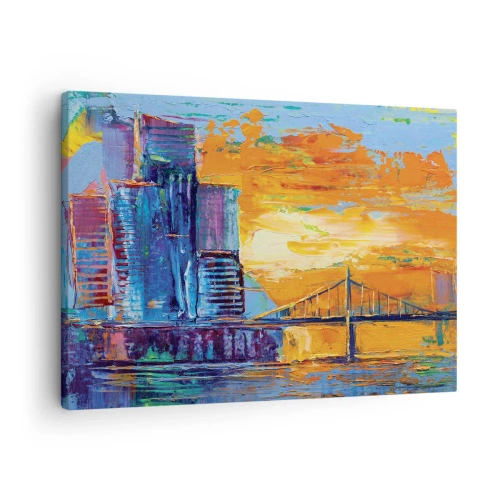 Bild på duk Arttor 70x50 cm - Kultur och natur - Abstraktion, Stad, Konst, Arkitektur, Målning, Till vardagsrum, Till sovrum, Svart, Röd, Horisontella, Duk, AA70x50-4392