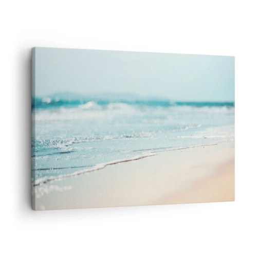 Bild på duk Arttor 70x50 cm - Värme och brus - Kust, Strand, Hav, Natur, Landskap, Till vardagsrum, Till sovrum, Vit, Blå, Horisontella, Duk, AA70x50-5084