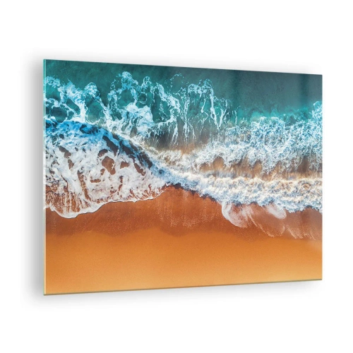 Bild på glas Arttor 70x50 cm - Alltid i par - Landskap, Hav, Strand, Hav, Natur, Till vardagsrum, Till sovrum, Vit, Brun, Horisontella, Glas, GAA70x50-5021