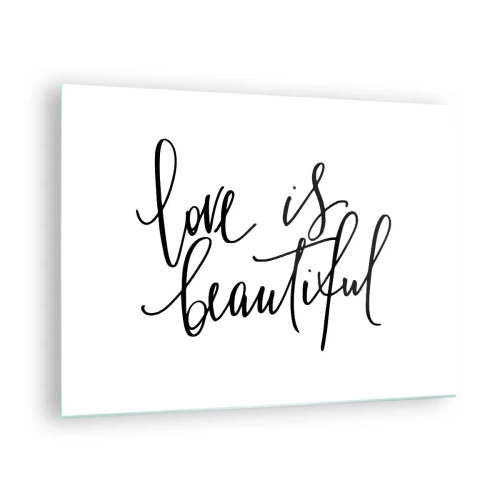 Bild på glas Arttor 70x50 cm - Läs och upprepa - Typografi, Bekräftelse, Maxim, Slogan, Grafik, Till vardagsrum, Till sovrum, Vit, Svart, Horisontella, Glas, GAA70x50-4466
