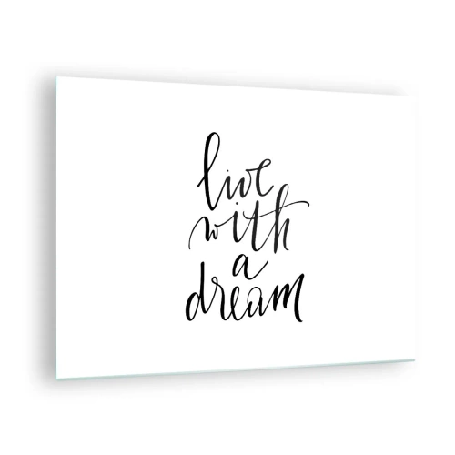 Bild på glas Arttor 70x50 cm - Of course - Typografi, Bekräftelse, Maxim, Slogan, Grafik, Till vardagsrum, Till sovrum, Vit, Svart, Horisontella, Glas, GAA70x50-4423