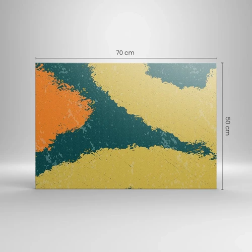 Canvastavla - Bild på duk - Abstraktion - i slow motion - 70x50 cm