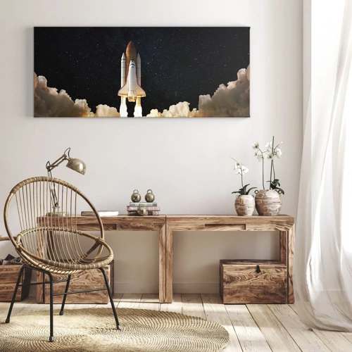 Canvastavla - Bild på duk - Ad astra! - 100x40 cm