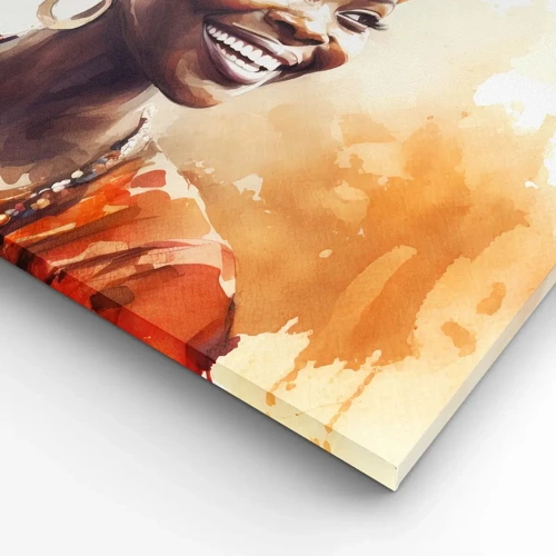 Canvastavla - Bild på duk - Afrikansk drottning - 100x40 cm
