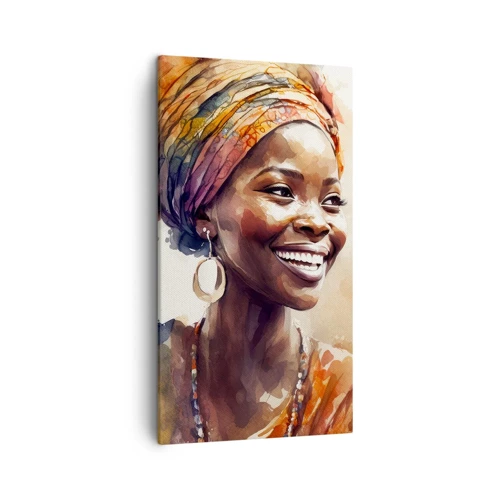 Canvastavla - Bild på duk - Afrikansk drottning - 45x80 cm