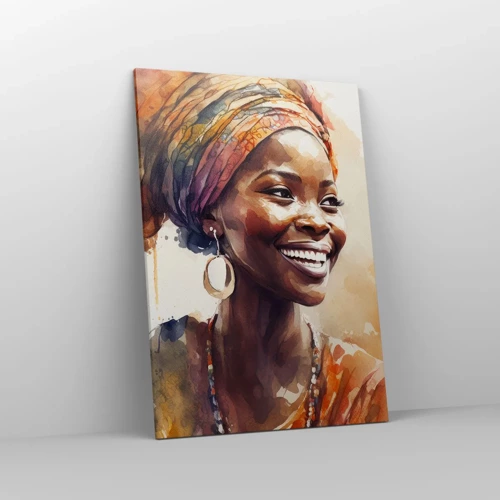 Canvastavla - Bild på duk - Afrikansk drottning - 70x100 cm