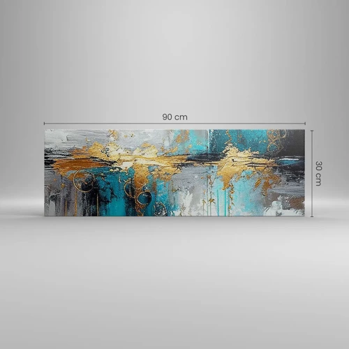 Canvastavla - Bild på duk - Allting flödar - 90x30 cm