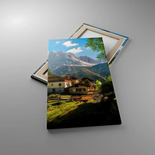 Canvastavla - Bild på duk - Alpin idyll - 45x80 cm