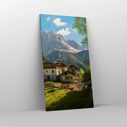 Canvastavla - Bild på duk - Alpin idyll - 65x120 cm