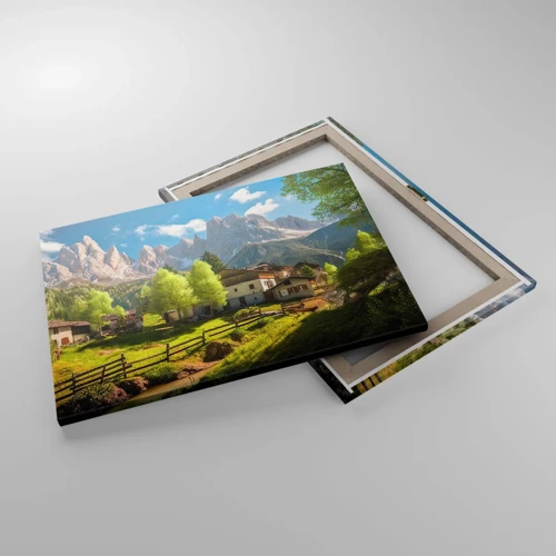 Canvastavla - Bild på duk - Alpin idyll - 70x50 cm