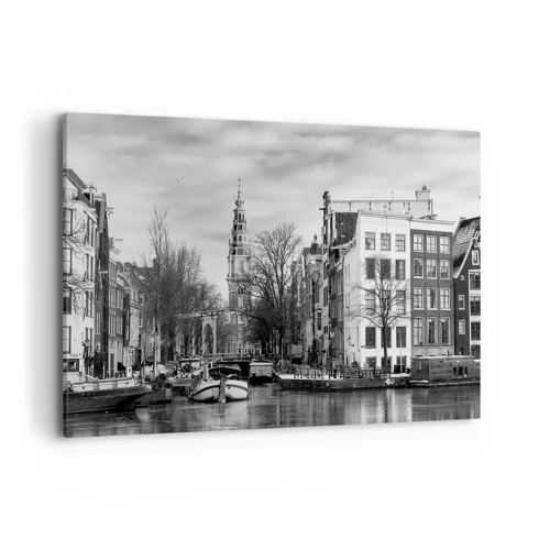 Canvastavla - Bild på duk - Amsterdam stämning - 100x70 cm