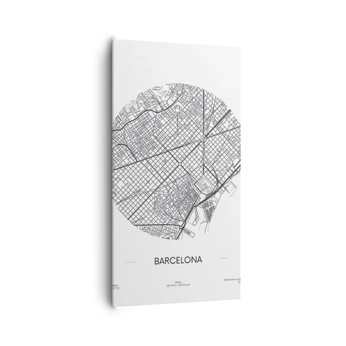 Canvastavla - Bild på duk - Barcelonas anatomi - 65x120 cm