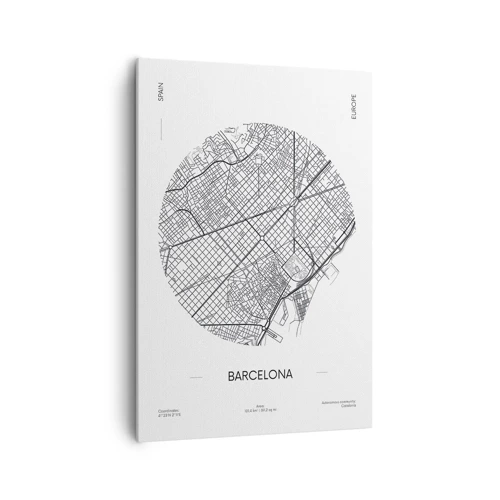 Canvastavla - Bild på duk - Barcelonas anatomi - 70x100 cm